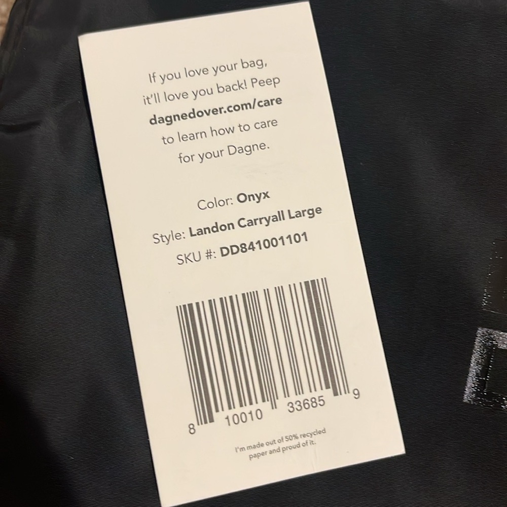 Dagne Dover Landon Carryall Large in Black NEW - Picture 5 of 12